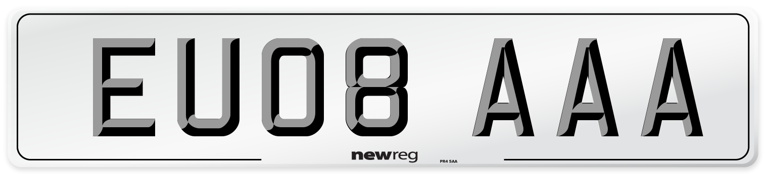 EU08 AAA Number Plate from New Reg